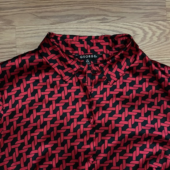 Blouse polyester black and red - Picture 2 of 6